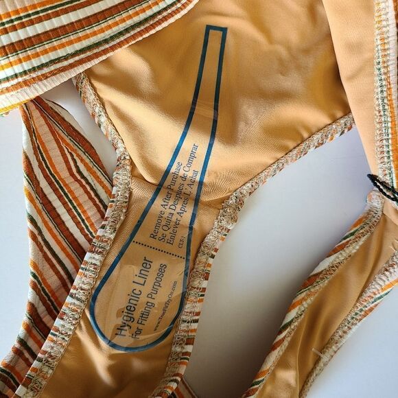 NWT Elle Jay Striped Bikini Bottoms sz S - Picture 5 of 6